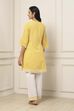 Yellow Cotton Kalidar Kurta Palazzo Set image number 4