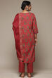 Cherry Cotton Straight Kurta Pants Suit Set image number 4