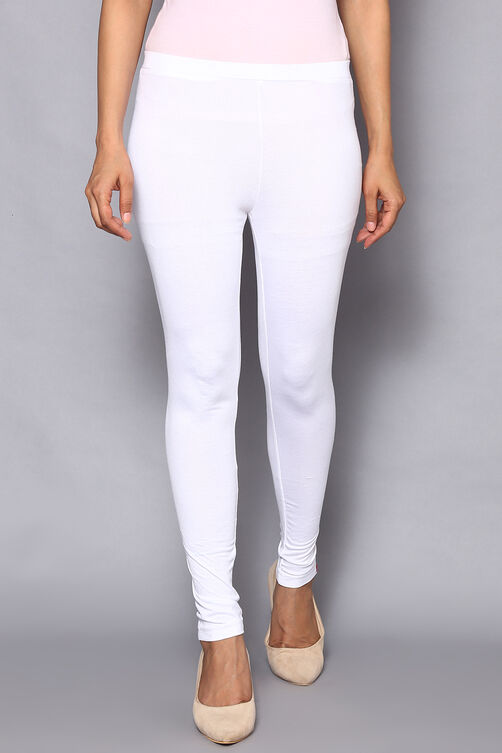 Black Viscose Lycra Solid Leggings image number 0