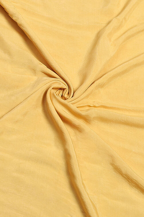 Cream-Colored Modal Screen Print Unstitched Suit Set image number 3