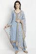 Blue Georgette Easy Stitch Suit Set image number 0