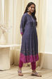Mustard Cotton Straight Kurta Relaxed Pant Suit Set image number 5