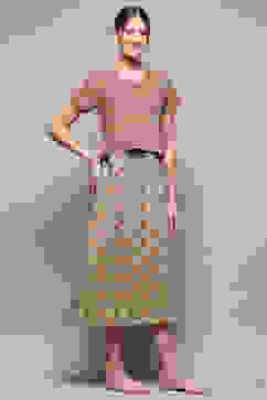 Sage Green Cotton Blend Printed Nightdress image number 4