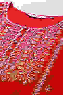 Pink Polyester Straight Yarndyed Kurta image number 1