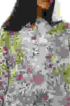 Pastel Green Floral Printed Short Kurta image number 1