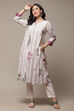 Ivory LIVA Straight Printed Kurta