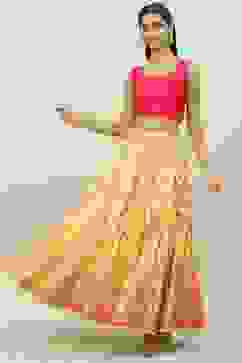 Yellow Art Silk Skirt image number 5