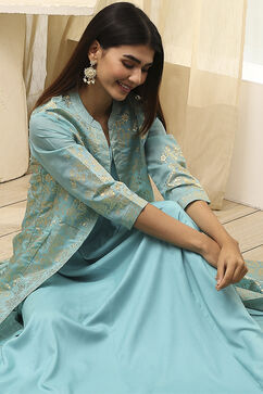 Turquoise Polyester  Dress image number 0