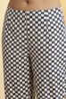 Ecru Cotton A Line Kurta Pants Set image number 2