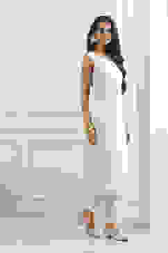 Yellow Cotton Gathered Suit Set image number 6