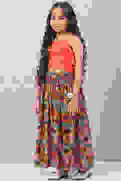 Red Viscose Straight Printed Kurta Set image number 3