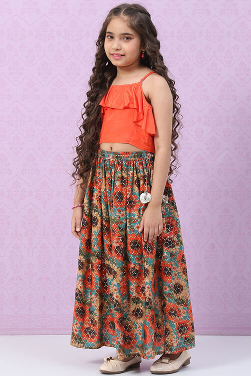 Red Viscose Straight Printed Kurta Set image number 3