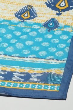 Blue Cotton Straight Kurta Pant Suit Set image number 3