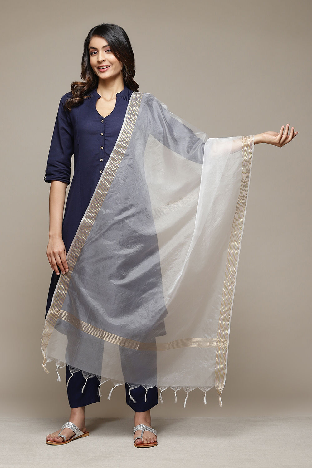 Off White Nylon Dupatta
