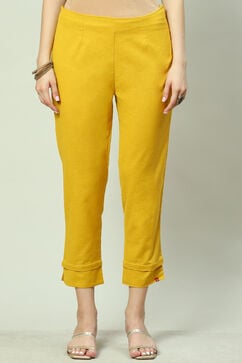 Ochre Cotton Flax Slim Pants image number 0