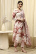 Pink Cotton Printed Floral Unstitched Suit Set image number 6