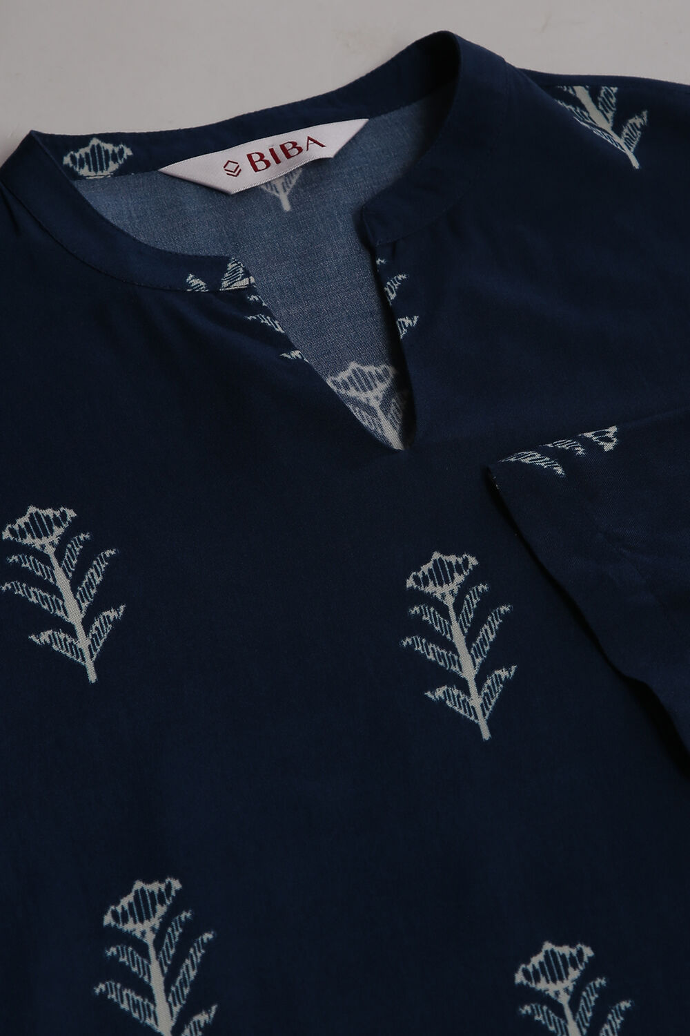 Navy Rayon Straight Kurta Palazzo Suit Set image number 1