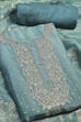 Pastel Blue Tissue Woven Unstitched Suit Set image number 1