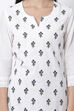 White Cotton Straight Kurta Palazzo Suit Set image number 1