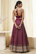 Burgundy Georgette Lehenga Set  image number 4