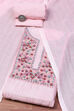 Pink Cotton Unstitched Suit set image number 0