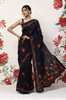 Rohit Bal Indigo Cotton Blend Saree