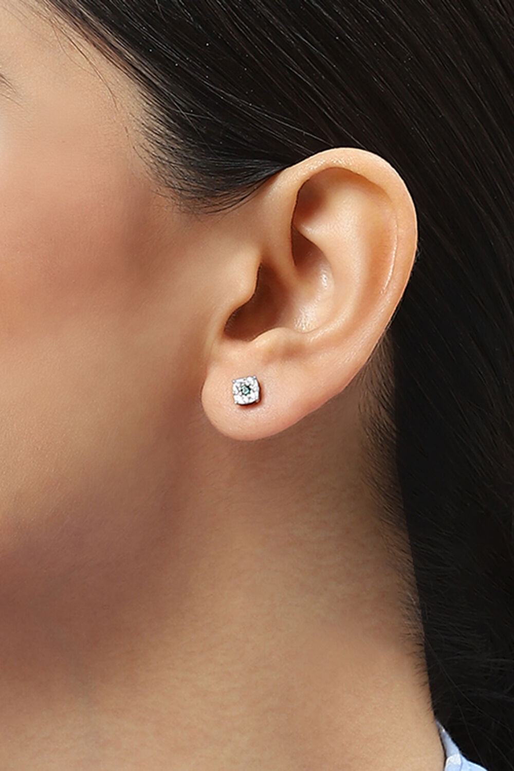 Green 925 Sterling Silver Earrings image number 1