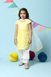 Yellow Cotton Straight Kurta Straight Palazzo Suit Set image number 7