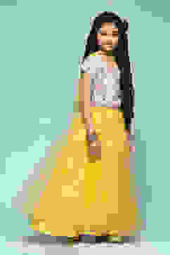 Multicolor Poly Viscose Lehenga Set image number 6