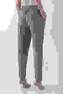 Green Cotton Solid Fitted Pants image number 5