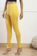 Camel Cotton Blend Solid Churidar image number 2