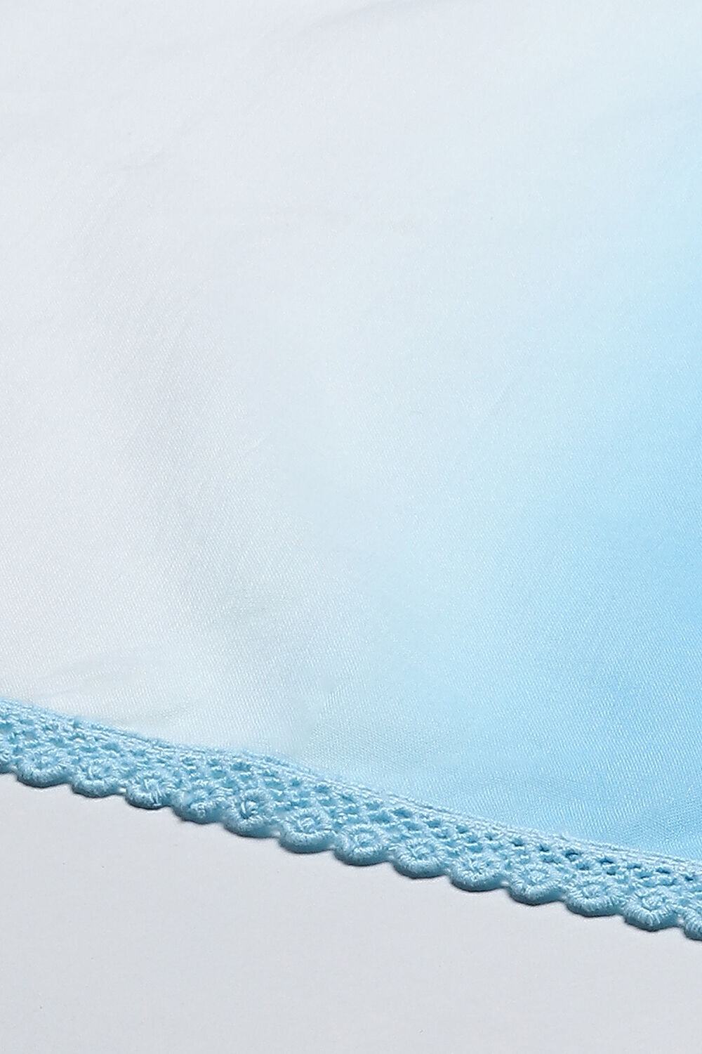 White & Blue Cotton Anarkali Kurta Churidar Suit Set image number 3