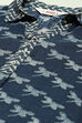 Indigo LIVA Straight Printed Kurta image number 1