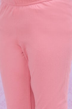 Onion Pink Cotton Anarkali Kurta Churidar Suit Set image number 5