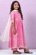 Pink Viscose Anarkali Straight Kurta Palazzo Suit Set image number 6