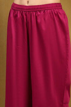 Berry Pink Yarn Dyed Kalidar Suit Set image number 2