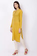 Rust Acrylic And Wool Straight Solid Kurta image number 2