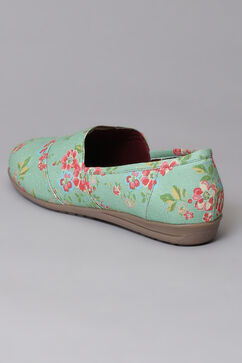 Green Fabric Formal Slip On image number 5