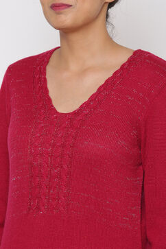 Fuchsia Acro Woolen Kurta image number 1