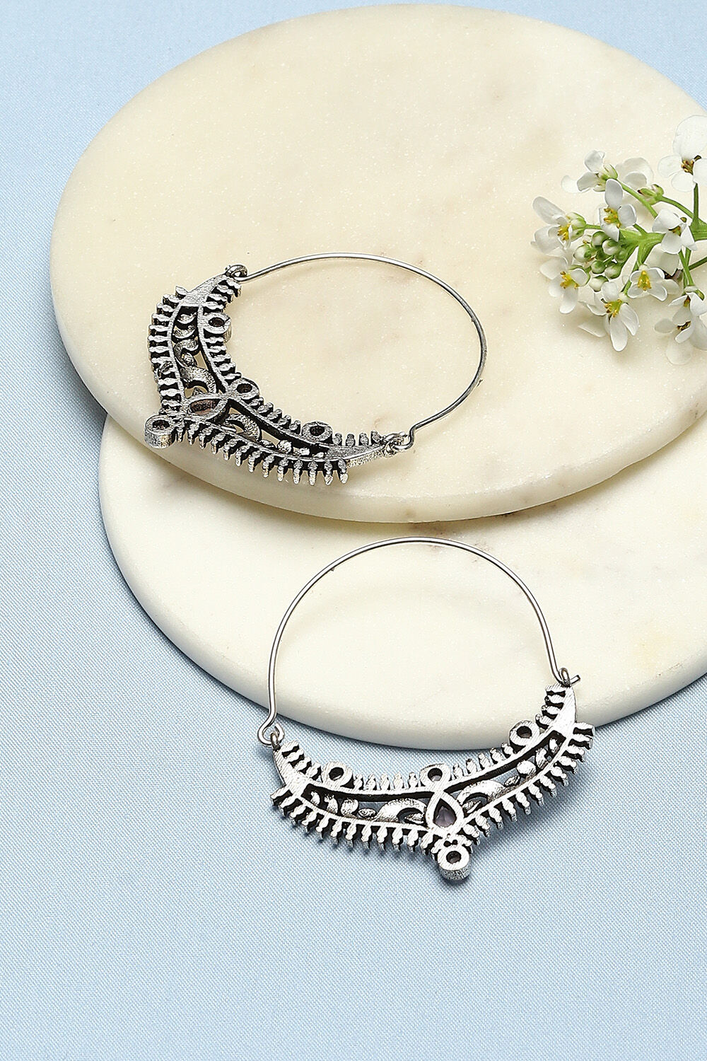 Silver Brass Earrings image number 2