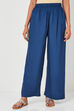Navy Viscose Rayon Straight Palazzo image number 5