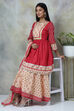 Pink Cotton Kurta Garara Suit Set image number 0