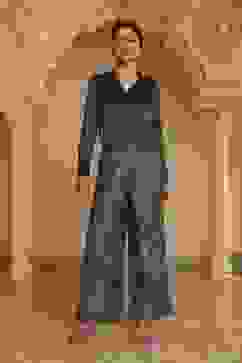 Emerald Green Art Silk Sequinned Co-ord Set image number 0