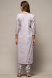 Grey Linen Unstitched Suit Set image number 6