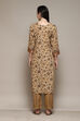 Coffee Brown Cotton Machine Embroidered Unstitched Suit Set image number 5