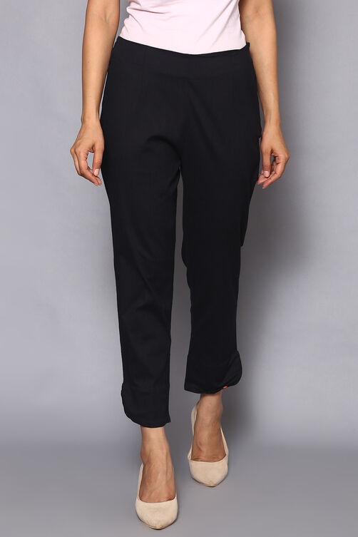 Buy Black Viscose Lycra Solid Pant (Pants) for INR999.00 | Biba India