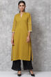 Pink Poly Metallic Straight Kurta image number 5