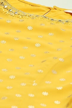 Yellow Art Silk Asymmetric Suit Set image number 1