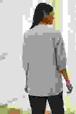 Beige Cotton Yarn-Dyed Short Straight Kurta image number 3