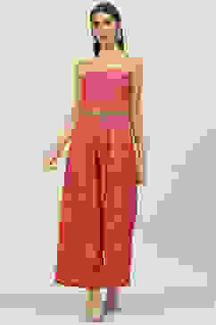 Fuchsia Art Silk 2 Piece Set image number 1